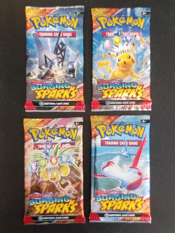 Artwork Set 4 Booster packs from Surging Sparks