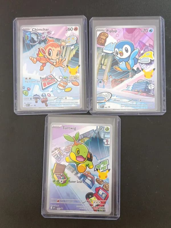 Set of 3 cards from first partner Series 1