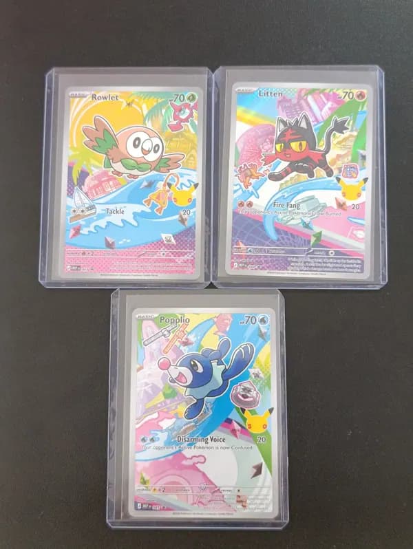 Set of 3 cards from first partner Series 1