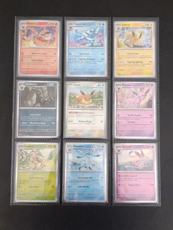 Complete set of eeveeloutions from Prismatic