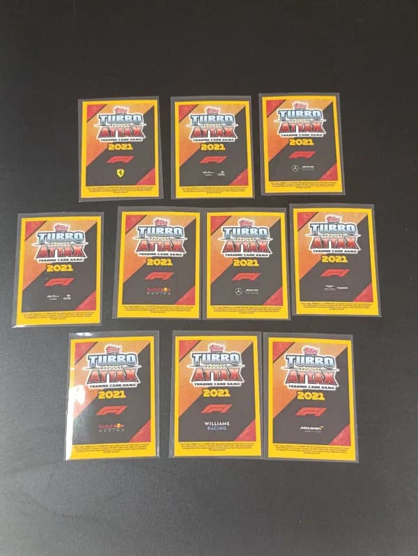 Lot of 10 F1 gold cards 2021 Topps image 2