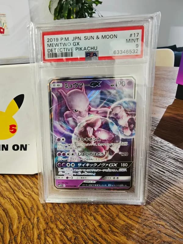 Mewtwo GX Detective Pikachu Japanese PSA 9 image 2