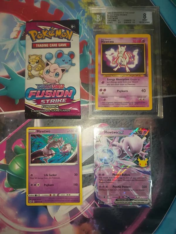 💥🔥 4 hours auction: Graded Stamped 1st movie Mewtwo bundle