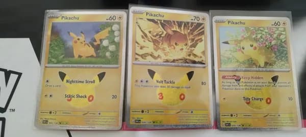 3x Pikachu 30th & Black Bolt 40+ Bulk cards & Black Bolt/White Flare Poster image 2